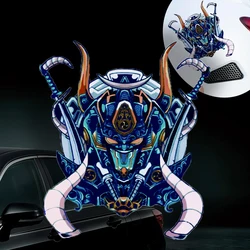 Reflective Samurai Soul Motorcycle  Oni Car Decal Onimusha Personality Warrior Wolf head Rear Windshield Body Window Stickers