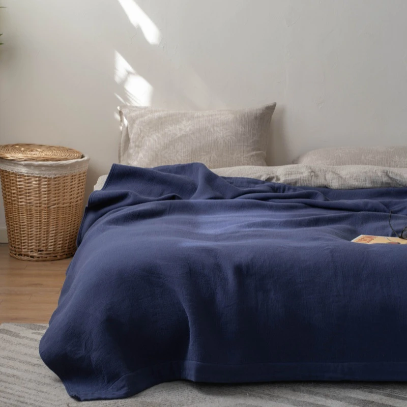 Cotton Gauze Hemp Old-fashioned Towel Quilt Soft and Lightweight Sofa Cover Party Table Runner Hanging Tapestry for Bed Travel