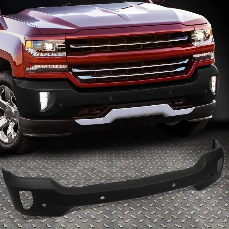 

Black Front Bumper for 2016-2018 Silverado 1500 Fits Silverado 1500 LD Steel With Fog Light Holes 1002863