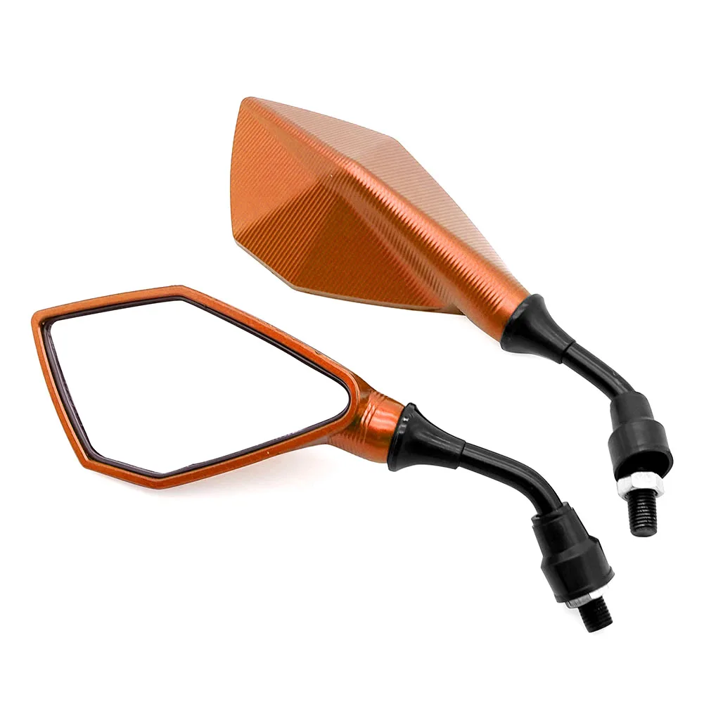 2 Stück 10mm Weitwinkel Verstellbare Motorrad-Rückspiegel Flexible Fahrrad-Seitenspiegel für Fahrrad-Rückansicht Sicherheit – Detail 9