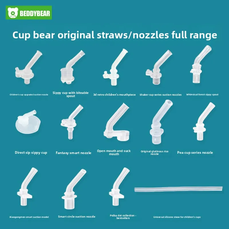 BEDDYBEAR Stainless Steel Kids Water Bottle With Sip Straw Lid Spare Replacement Silicone Parts Toddler Leak Proof Thermos Cup view 2