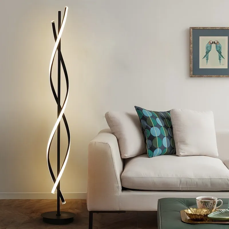 Imagem -03 - Modern Linha Geométrica Led Floor Lamp Designer Tieyi Vertical Tabela Luz Living Foom Decoração Quarto Landing Desk Lights