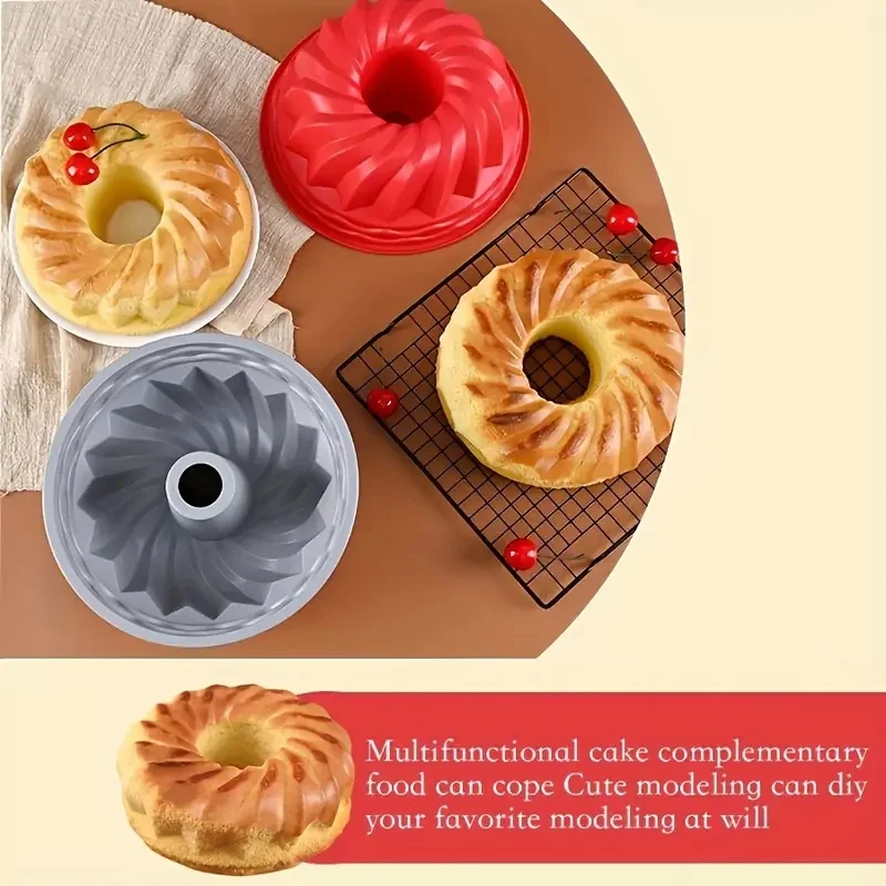 4/12Pcs Non-stick Silicone Mini Cake Pans Molds Muffin Cupcake Jelly Mold Fluted Tube Cake Making Reusable Kitchen Baking Tool