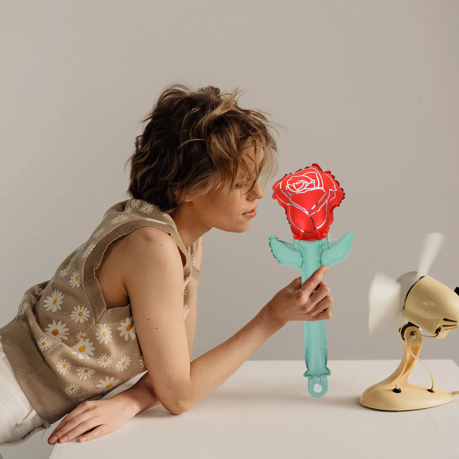 

10Pcs Rose Balloon Valentine's Day Decorative Balloons Joyful Atmosphere Wedding Party Supplies Rose Balloon Festival Balloons