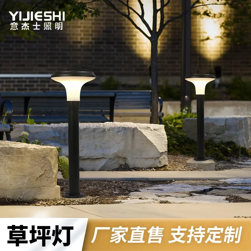 Yijie Shi New Solar Outdoor Wiring Free Waterproof Aluminum Garden Villa Courtyard Lawn Light Spot Wholesale