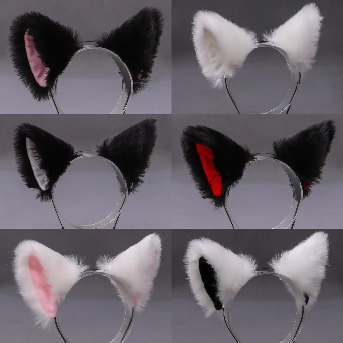 

Fluffy Faux Fur Cat Fox Ears Lolita Animal Hair Hoops Cosplay Hairband Women Halloween Anime Headbands Headwear Hair Accessories