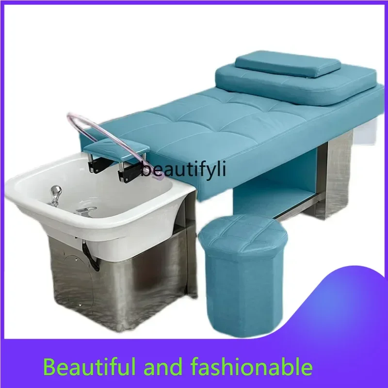 

zGNew Arrivals Beauty Salon Shampoo Chair Hair Salon Barber Shop Lying Completely Thai Massage Flushing Bed Chair Stool Physioth