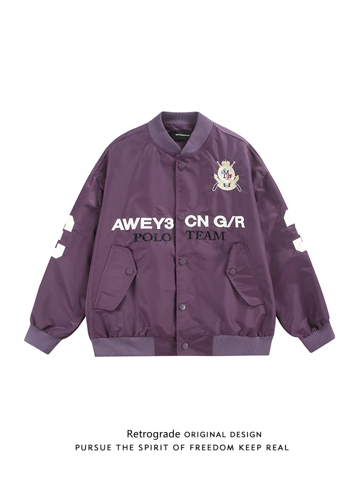 

Ретро американский буквенный вышивка Flight Jaet мужской весенне-осенний уличный Sle бейсбол orm универсальная верхняя одежда