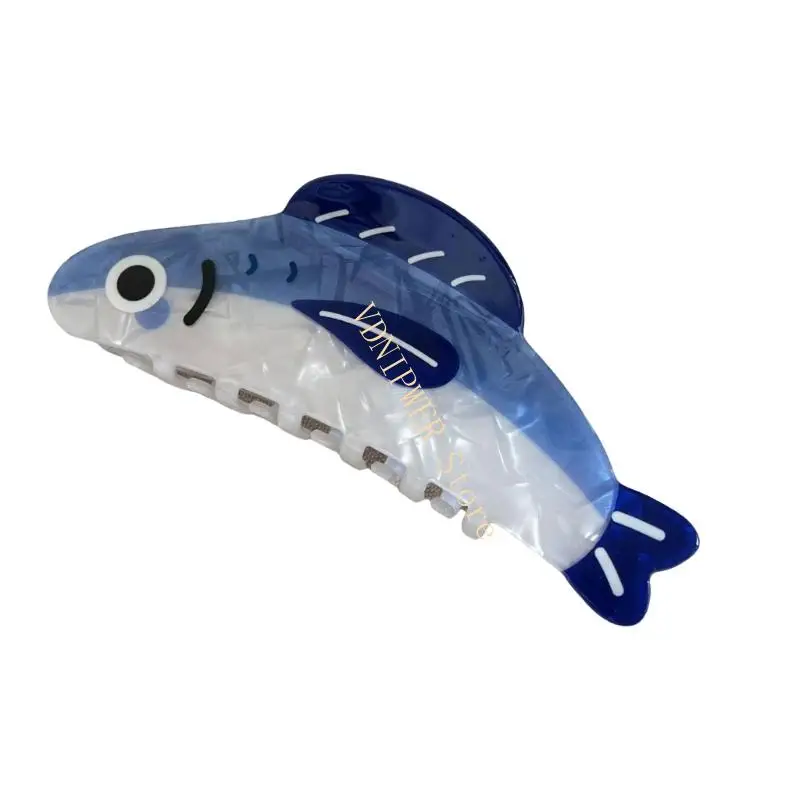 

Cartoon Fish Shaped Hair Clip Claw Strong Grip Barrettes Trendy Hair Accesories for Gym Workouts and Casual Outings D08E