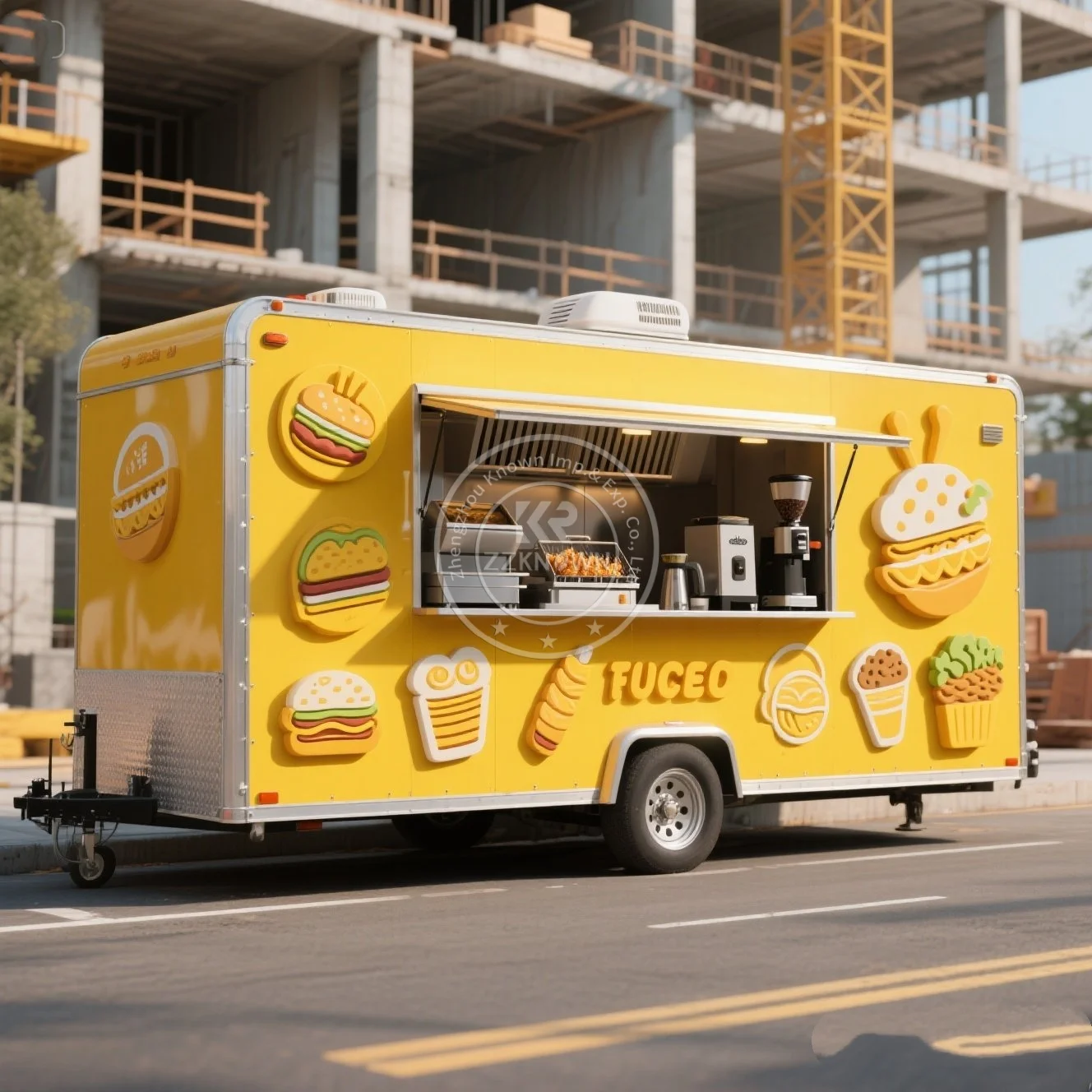 공장 트럭 이동식 바베큐 트레일러 판매 아이스크림 트럭 간이 매점 트레일러 주스 트럭 푸드 트레일러 완비