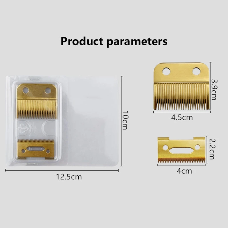 4X kabel klip ajaib Wahl & pisau pengganti tanpa kabel + pisau pemotong (pisau baja)-emas
