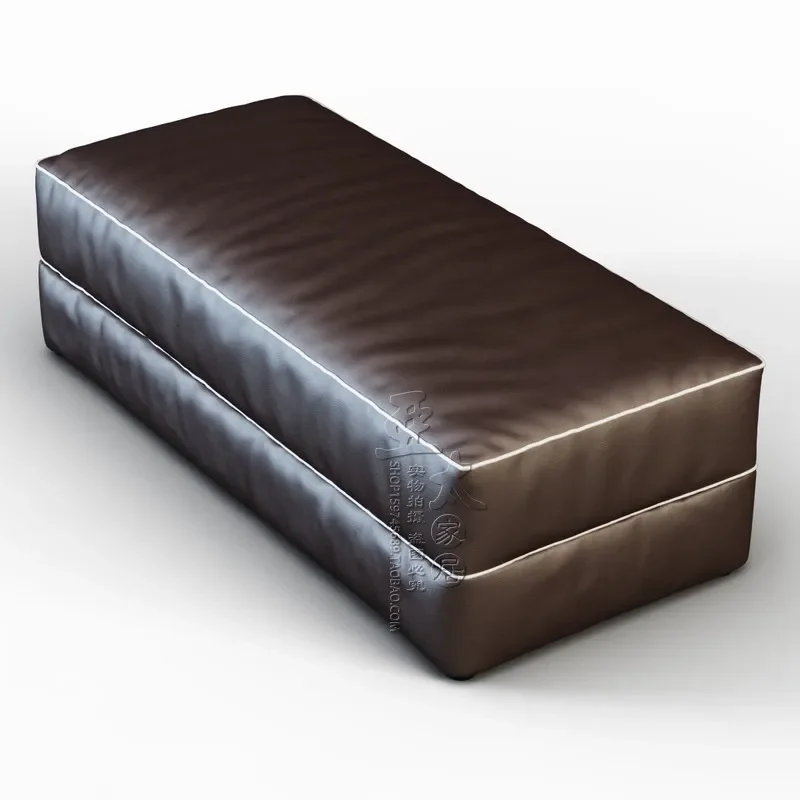 

Bedroom leather bed tail stool, fashionable and luxurious living room sofa stool, shopping mall fitting room shoe changing