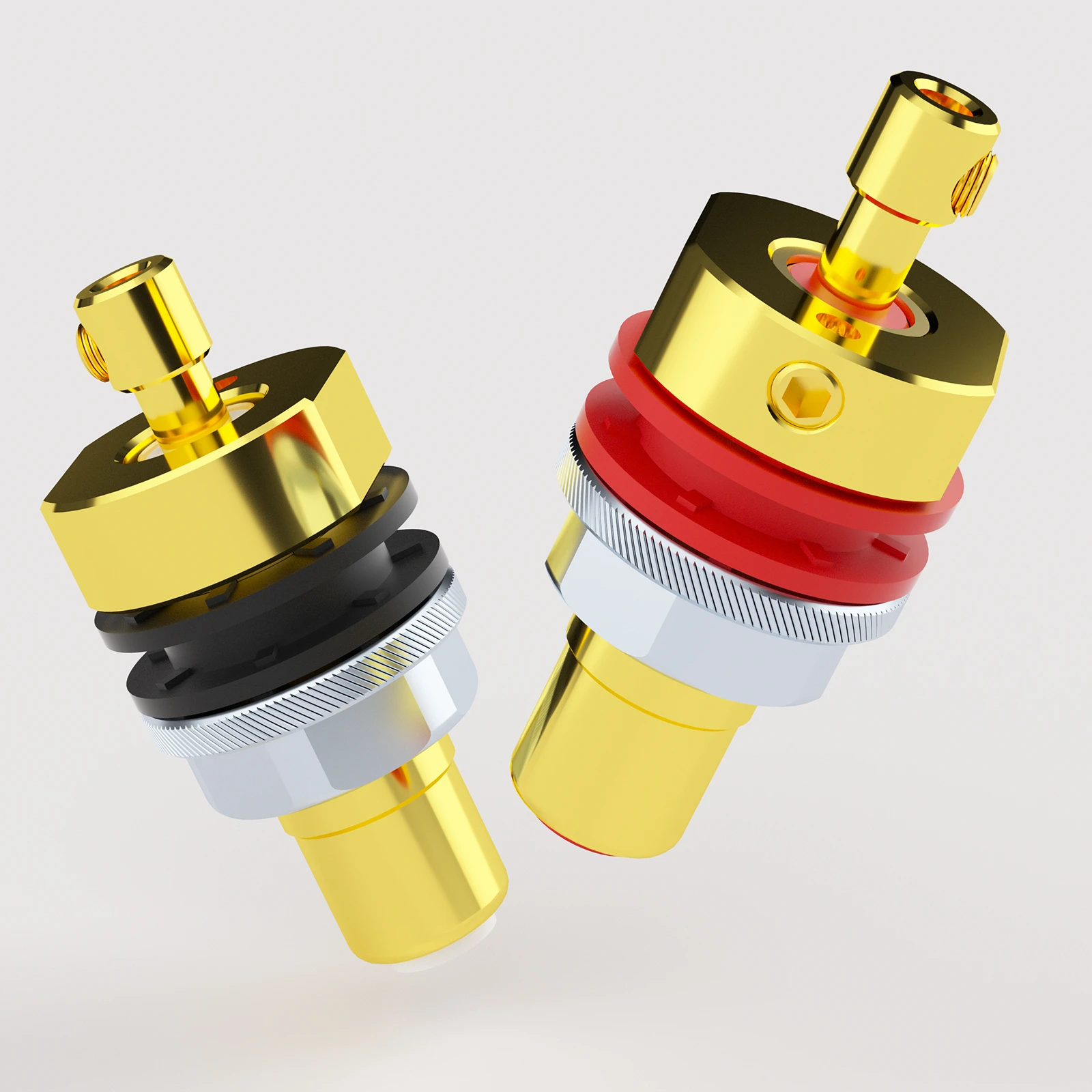 Розетки Monosaudio C406 RCA, провода из чистой меди/золота/родиевого покрытия с латунными крепежными винтами и тефлоновыми изоляторами