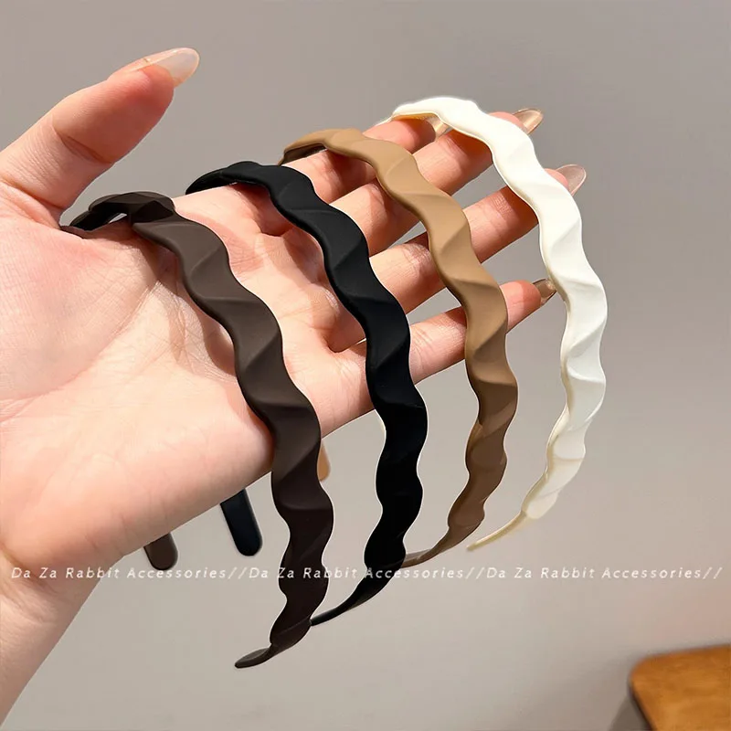 Solid Wave Plastic Hairband For Women Girls Sweet Hair Ornament Headband Hair Hoop Hair Band Fashion Hair Accessories view 6