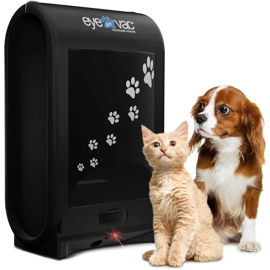 مجرفة أوتوماتيكية بدون لمس للحيوانات الأليفة من EyeVac - قوية للغاية - مثالية لكنس القطط والكلاب وشعر الحيوانات الأليفة والمطبخ والأوساخ - C #1