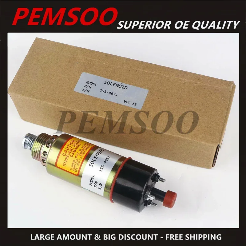 

155-4651 155-4652 1554651 1554652 8C-3664 8C3664 Solenoid Valve 12V 24V Engines Stop Solenoid For Caterpillar CAT 626916284312