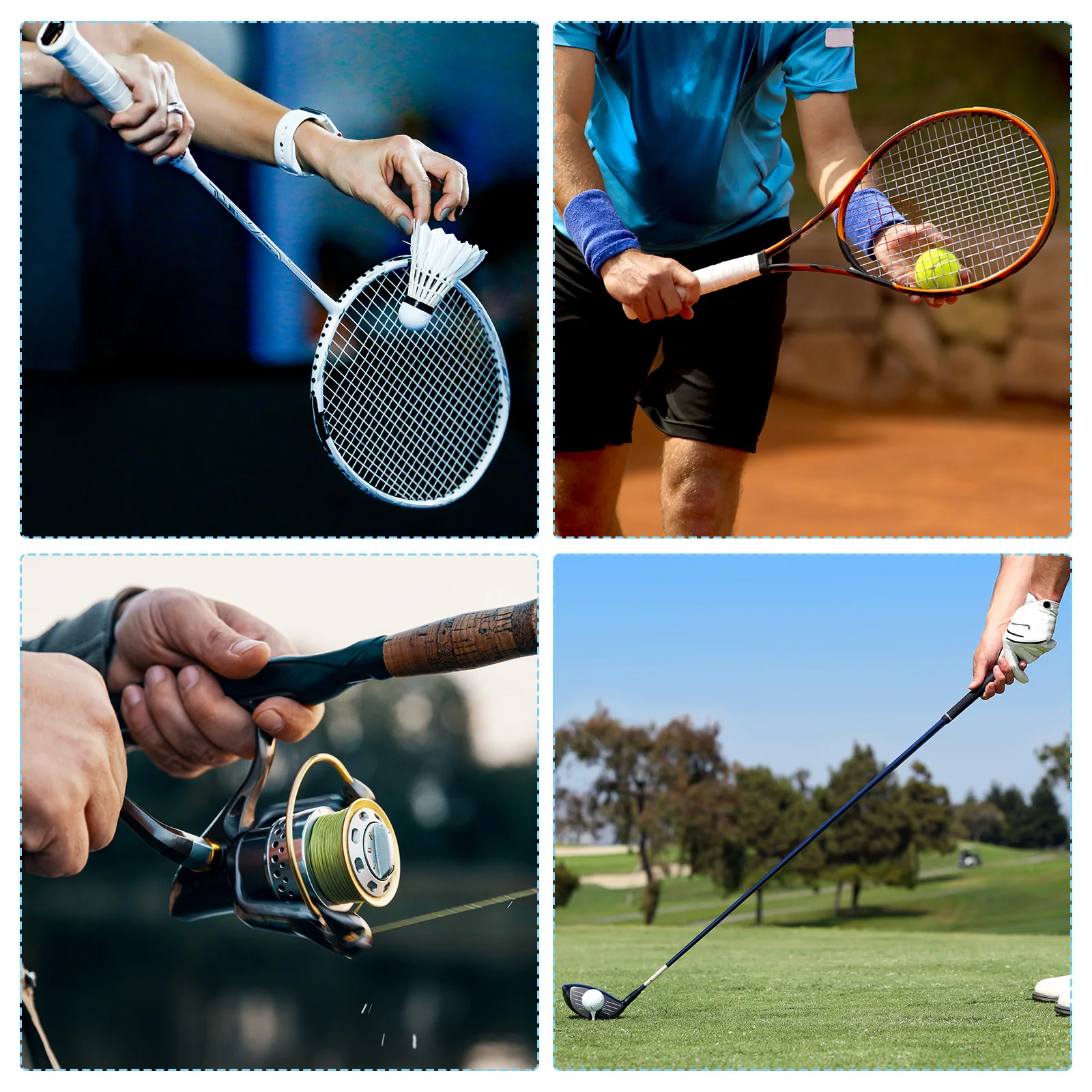 1/2 pz Badminton Grip Cuscino Wrap PU Racchetta Da Tennis Grip Nastro di Supporto Pellicola Maniglia Anti Skid Cuscino Accessori 30 Yard x 2.8 "