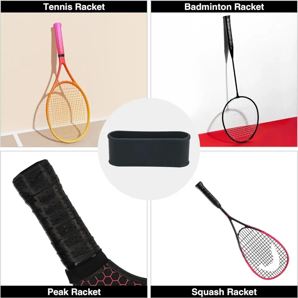 

Multicolor Sealing Silicone Ring Tennis Racket Flat shape Handle Overgrip End Environment Protection Anti-slip