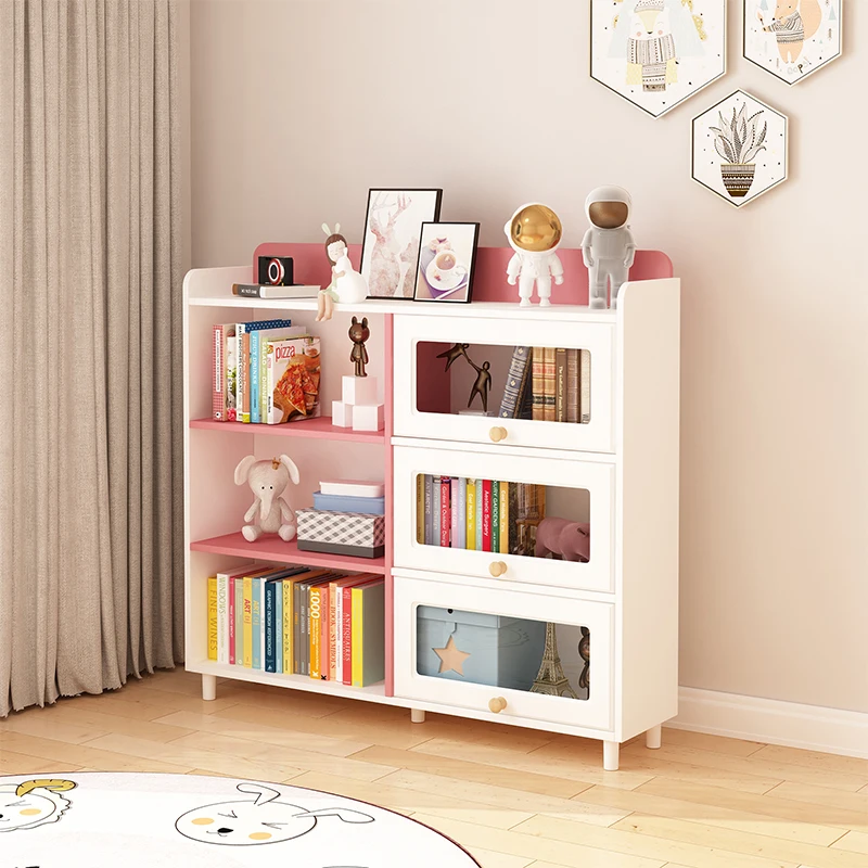

Children's bookshelf Multi-layer simple bookcase Household floor shelf Toy storage cabinet Baby reading area Picture book rack