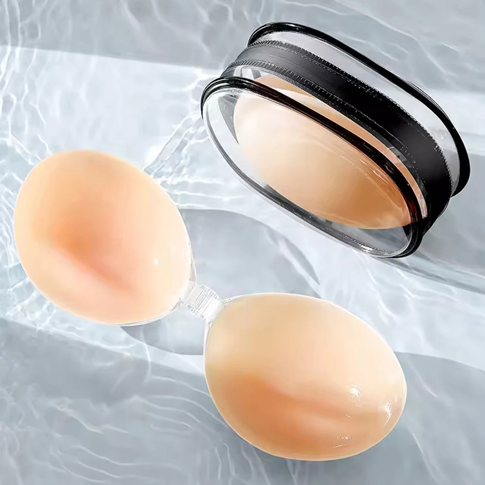

Push Up Strapless Sticky Bra Adhesive Nipple Cover Silicone Breast Pasties Chest Stickers Invisible Reusable Stick On Bra