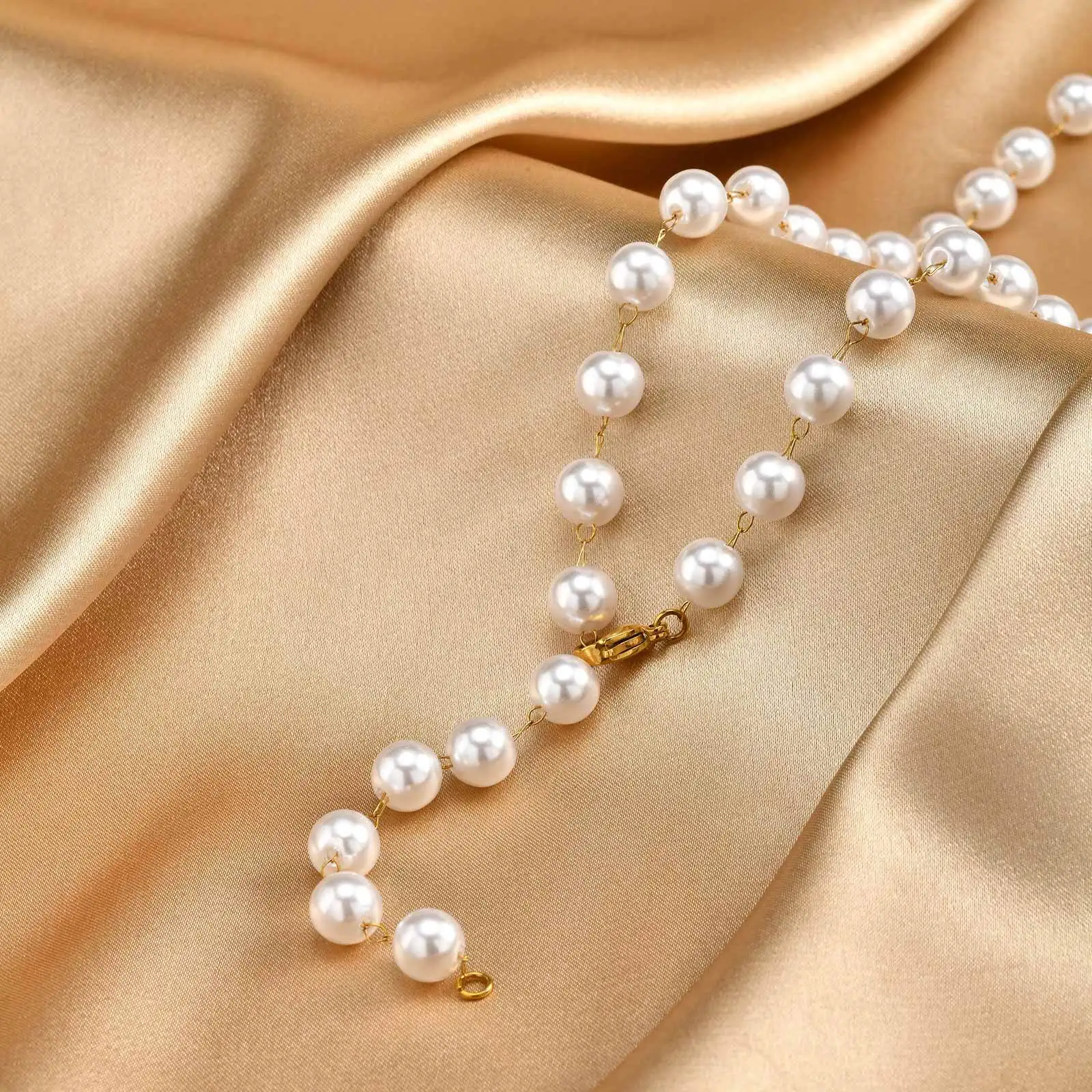 قلادة قطرة الماء المجوفة البسيطة، قلادة على شكل دمعة من الفولاذ المقاوم للصدأ مطلية بالذهب عيار 18 قيراط للنساء، مجوهرات بالجملة مقاومة للماء #5