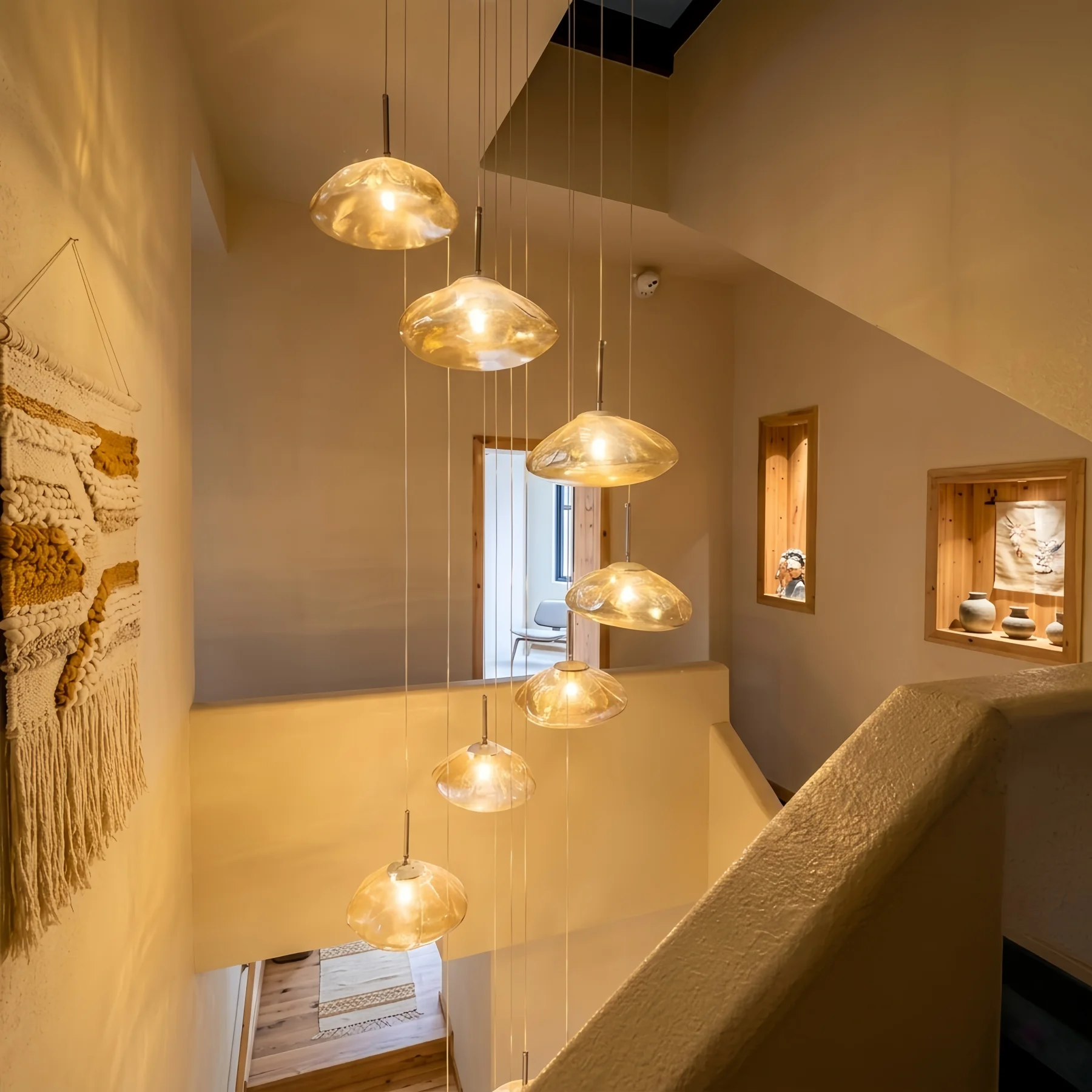 Modern Cloud Design Chandelier Nordic Gery Glass Hanging Light Indoor Decor Droplight Parlor Bedroom Dining Cafe Pendant Lights