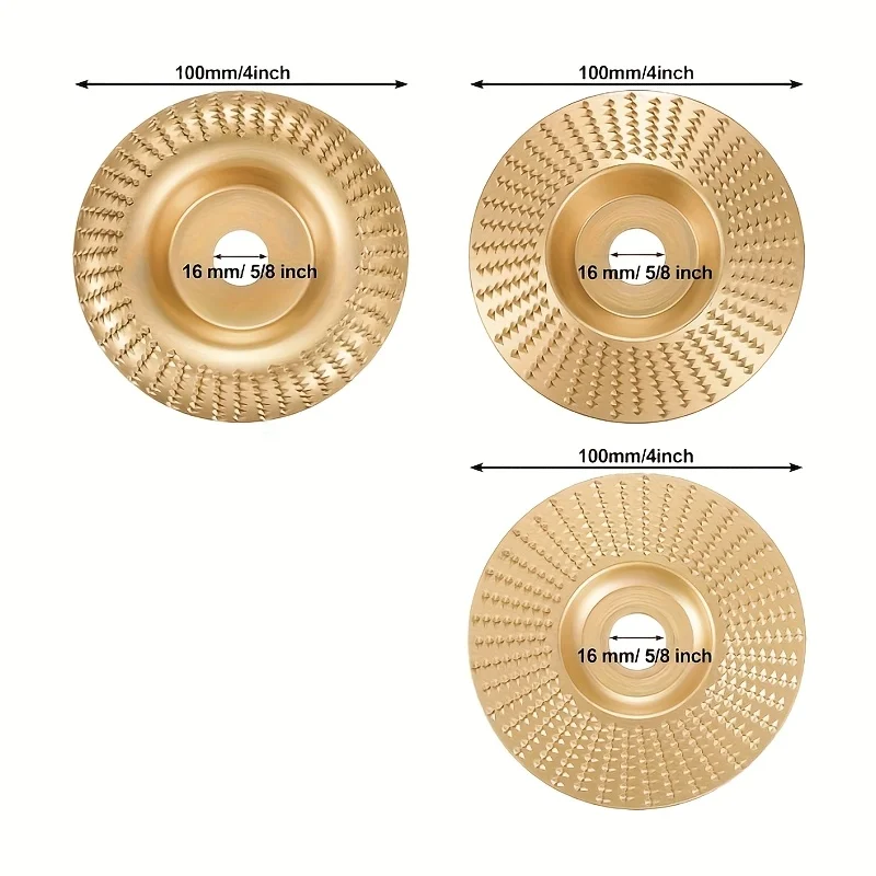 6pcs Wood Carving Disc Set, Wood Sanding Discs, Angle Grinder Sanding Polishing Discs, Wood Sanding Tools, Polishing Wheel Woodw