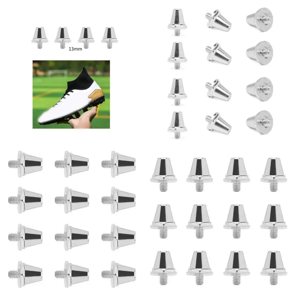 성인을위한 Y1UC 12PC/세트 축구 부츠 스터드 소년 소녀 어린이 신발 축구 스터드 교체 안전 알루미늄 축구 스터드
