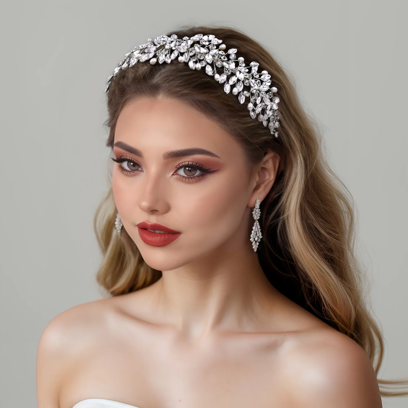 Luxurious Bridal Accessories: Pearls & Rhinestones Wedding Headband Prom Trendy Jewelry Crystal Headwear for Women HP608