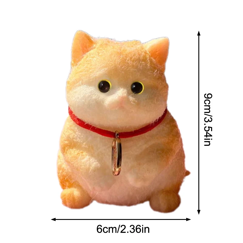 Cute Big Kitty Cat Taba Silicone Fuzzy Super Big Cat Kitten Handmade Squeeze Toy Mochi Toy Hand Relax Stress Release Gift