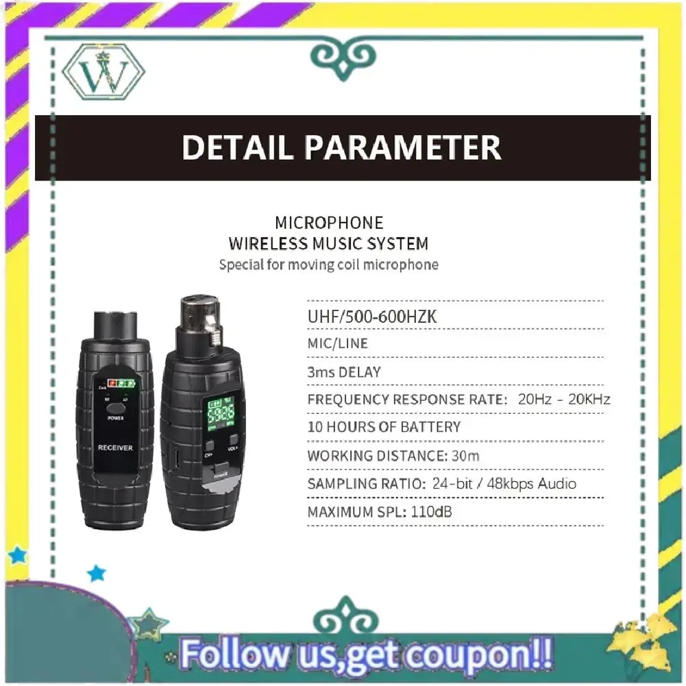 

NEW UHF Microphone Wireless Transmitter Receiver For Effector Mini XLR System Wired To Wireless Microphone Transmitter Easy Inst