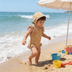 EezKoala Children's One Piece Swimsuit Sunscreen Quick-Dry Baby Surfing Suit for Girls Swimwear Toddler Bathing  Swim Cloth