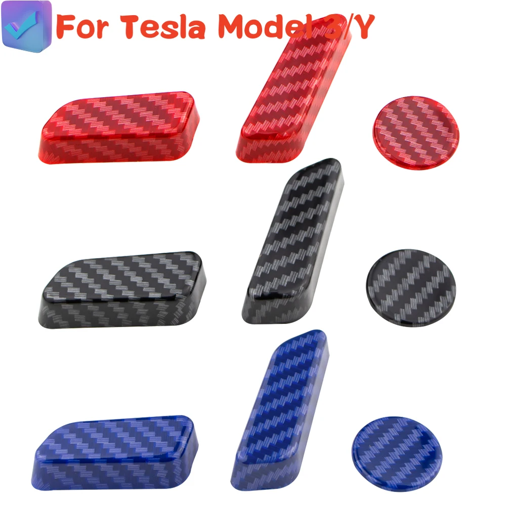 ABS Chrome Car Seat Adjustment Knob Button Switch Trim for Tesla Model 3 Y Model3 ModelY 2017 - 2022 Cover Accessories 6pcs
