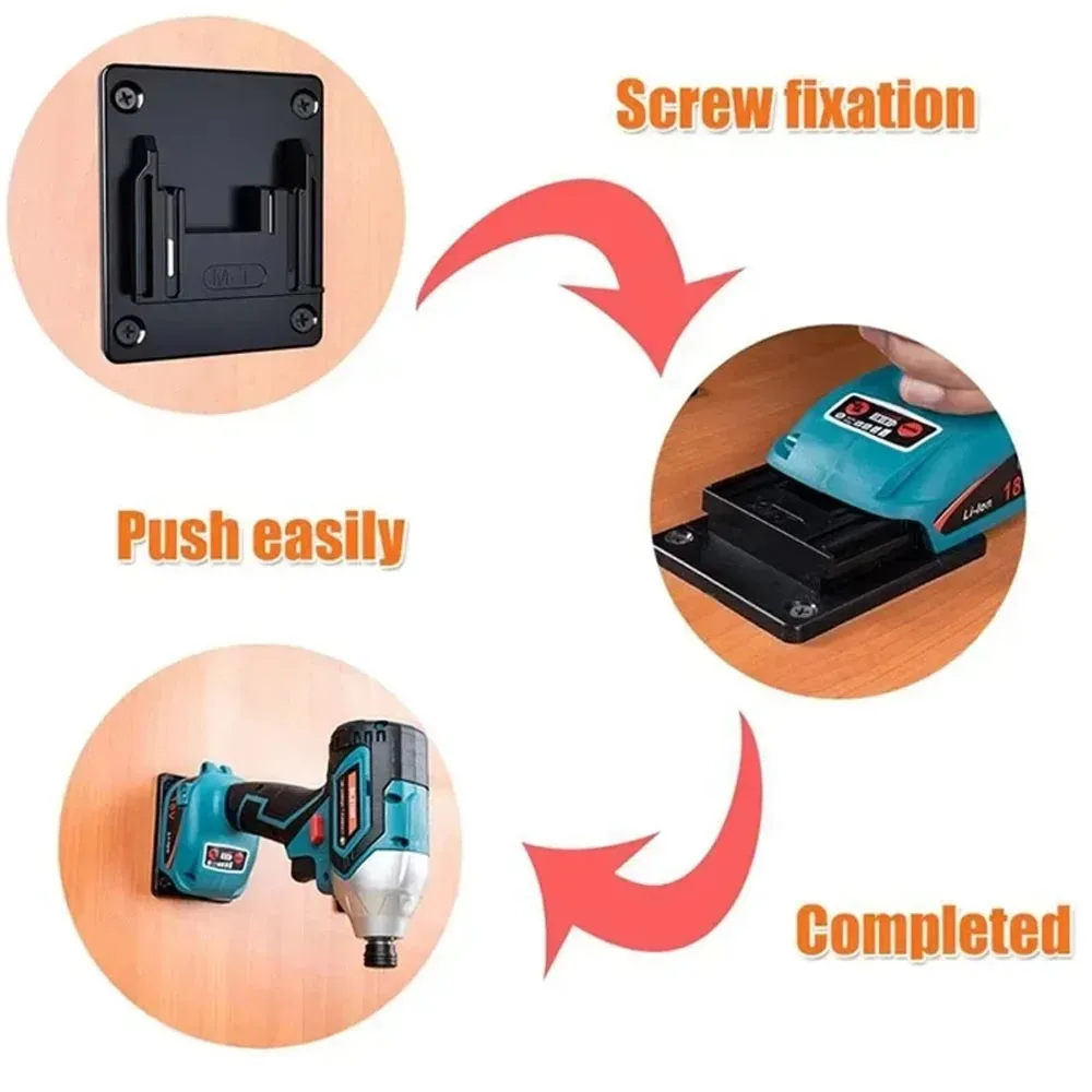 5 Stück Wandhalterungen für Makita/Bosch 18V Li-Ionen Elektrowerkzeuge, Aufbewahrungshalterung für Garage und Werkstatt, ohne Akku – Detail 11