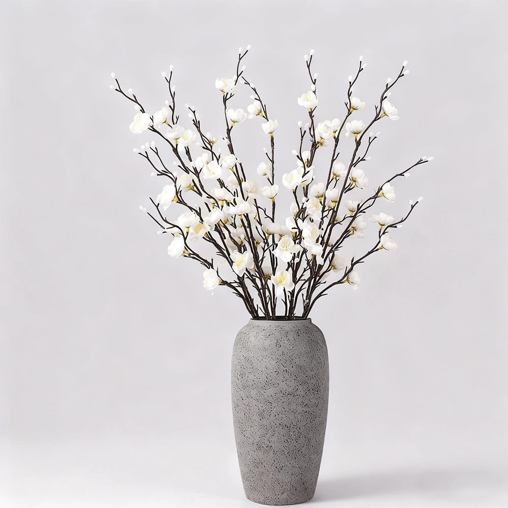 21,7'' Künstliche Blumen Pflaumenblüte Gefälschte Winter Lange Stiel Kunststoff Blumen für Zimmer Hotel Büro Hochzeit Party Dekoration