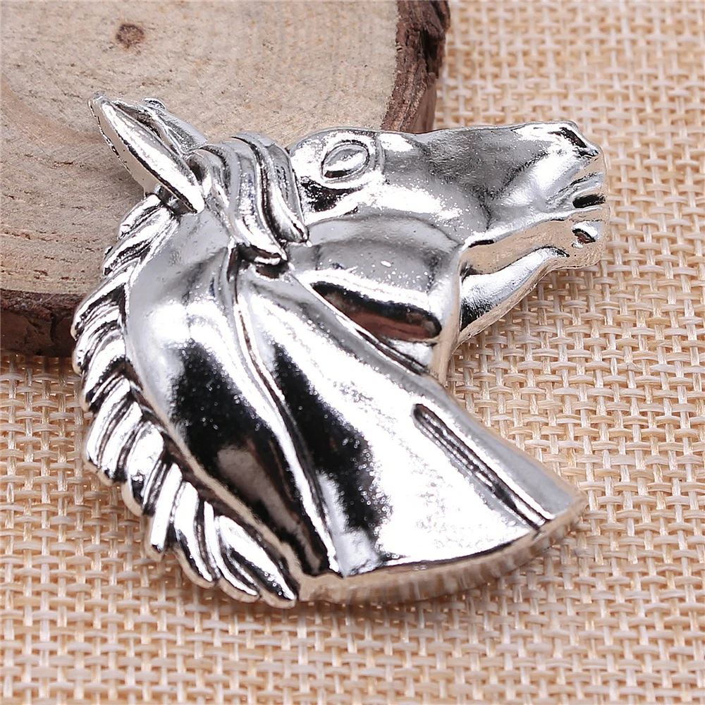 10pcs 52x51mm Big Horse Head Charm Horse Head Pendants For Jewelry Making Horse Head Pendants