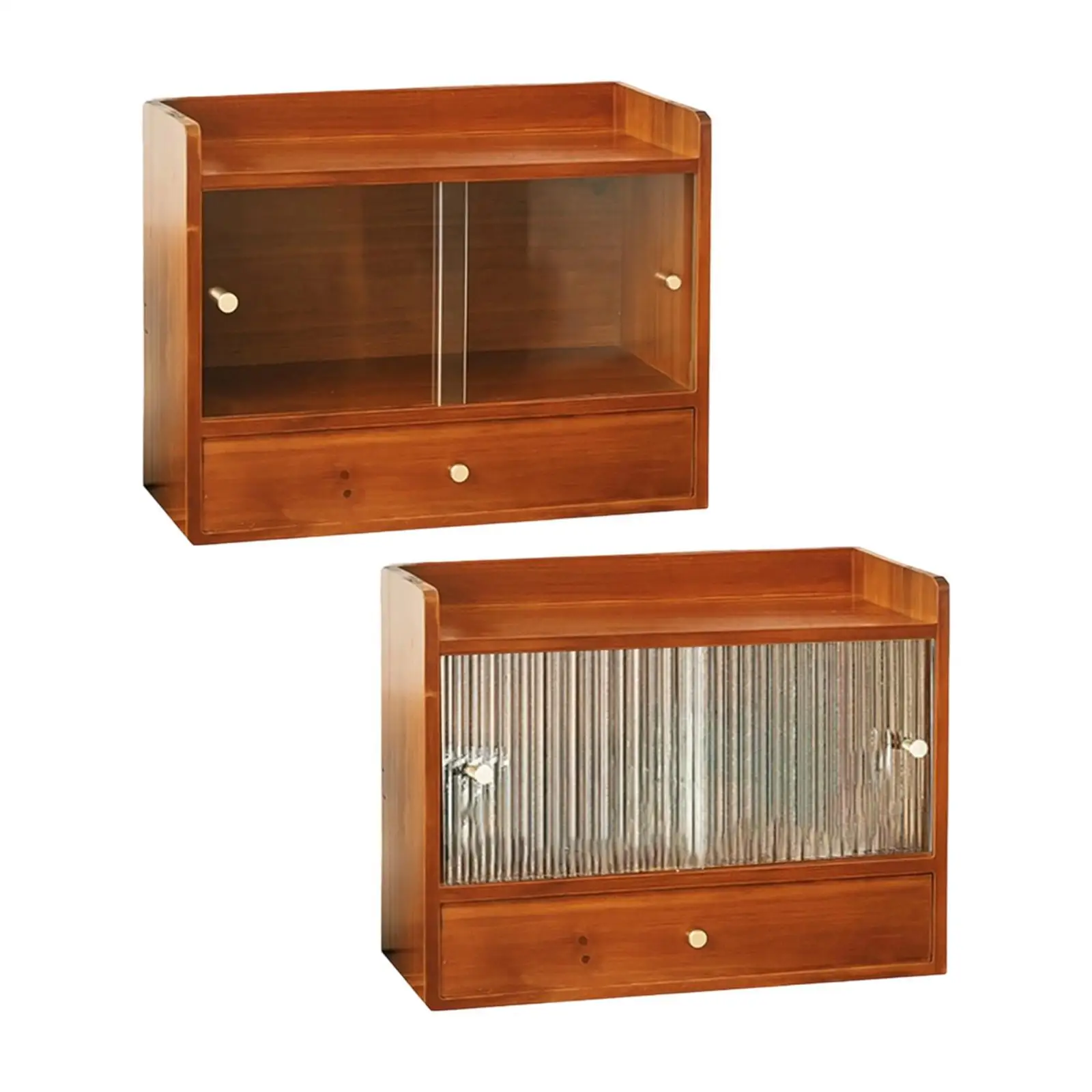 علبة عرض مستحضرات التجميل، مقصورة درج الهدايا الخشبية لحامل أكواب الشاي، رف تخزين للنساء على سطح الطاولة