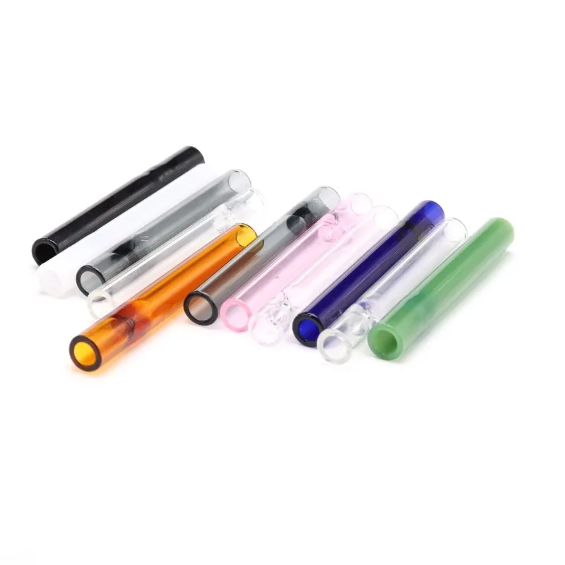 Glass Straw Multi-color Clear Drinking Straw, Reusable Glass Tube with Protective Sleeve