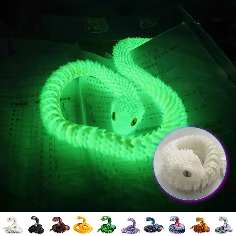 3D Printed Snake Dragon Printed Figures New Year Decoration 2025 Traditional Table Ornament 3d Toys for Kids Christmas Gift