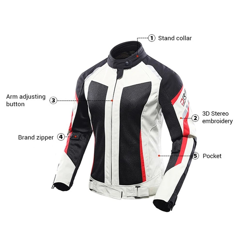 Tuta da ciclismo da donna giacca da moto traspirante equipaggiamento protettivo giacca da moto taglia S-XL tuta da corsa