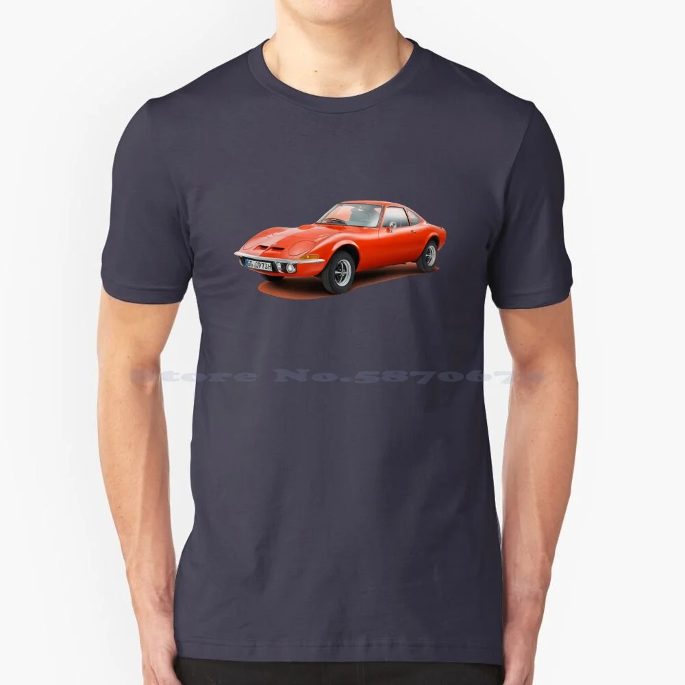 Opel Gt Classic T-Shirt.png T Shirt 100% Cotton Tee Opel Gt Png