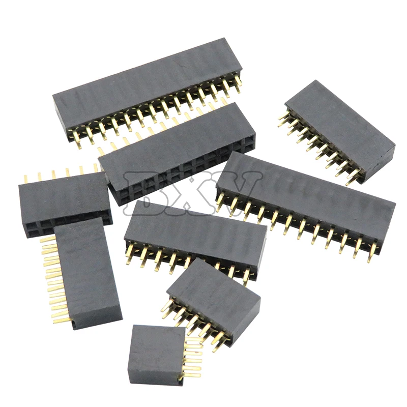 10PCS Double Row Pin Female Header Socket Pitch 2.54mm 2*2p 3PIN 4PIN 5PIN 6PIN 7PIN 8PIN 9PIN 20PIN Connector For Arduino