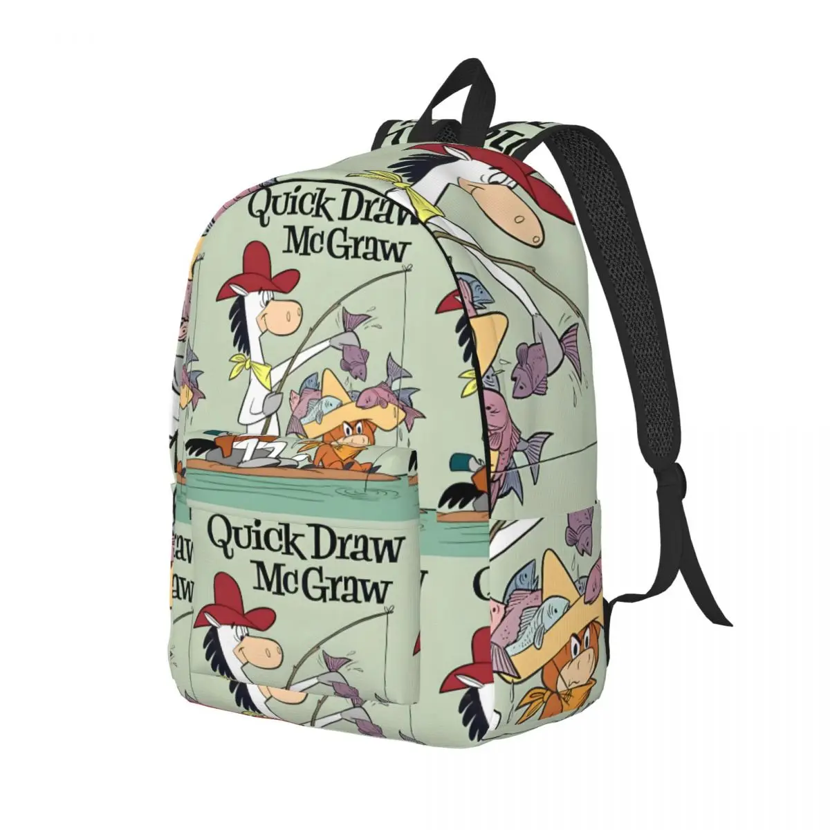 Campus Fish Sturdy Shoulder Dual-Use Q-Quick Draw McGraw Show Handbag For Men Kid Children's Bags Birthday Gift