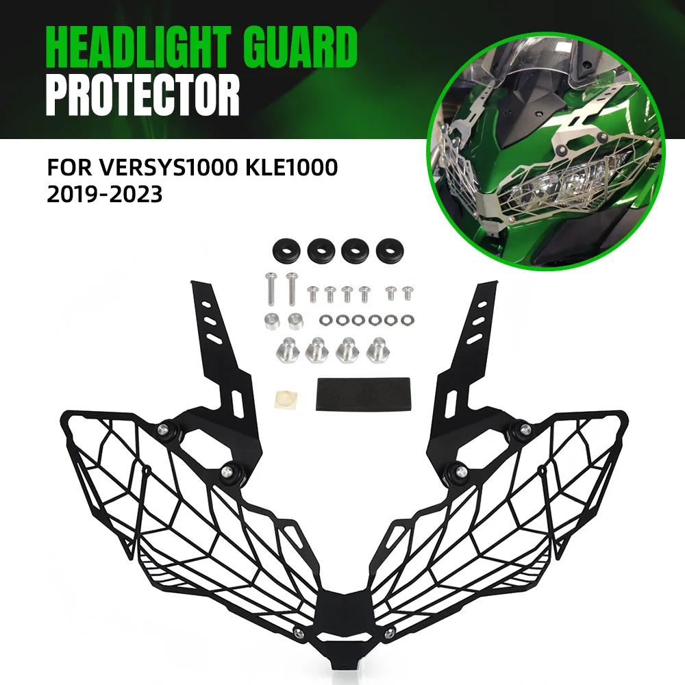 

Для KAWASAKI Versys 1000 VERSYS 1000 KLE 1000 2019 2020 2021 2022 2023 защитный щиток для фар, сетчатая решетка для фар