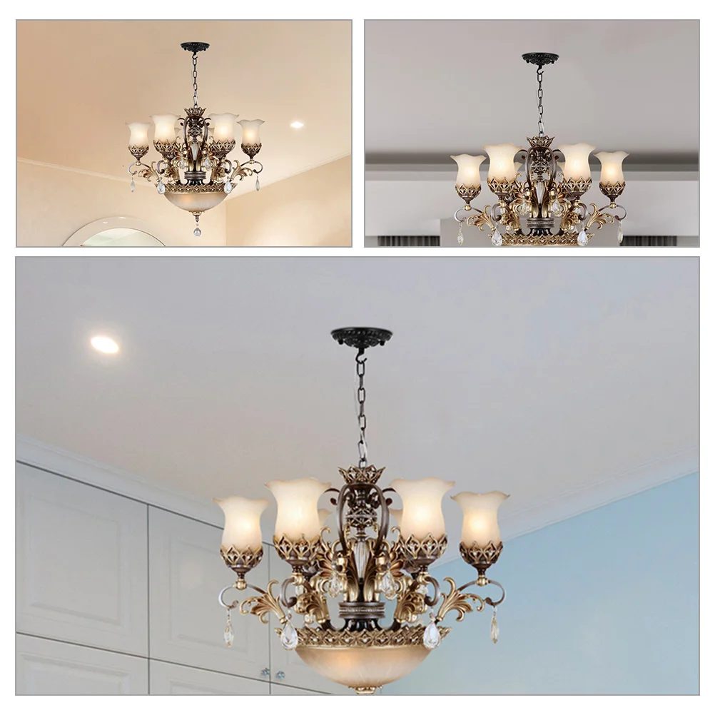 

4 Pcs Branches Retro Ceiling Lampshade Hook Light Steel Canopy of Lighting Fixtures