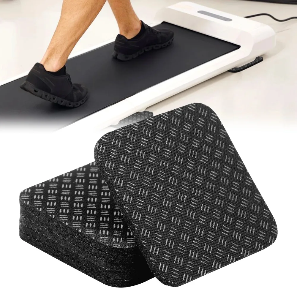 6Pcs Silicone Treadmill Mat Anti Vibration Exercise Equipment Mat Noise Reduction Walking Pad Anti Slip Treadmill Pad