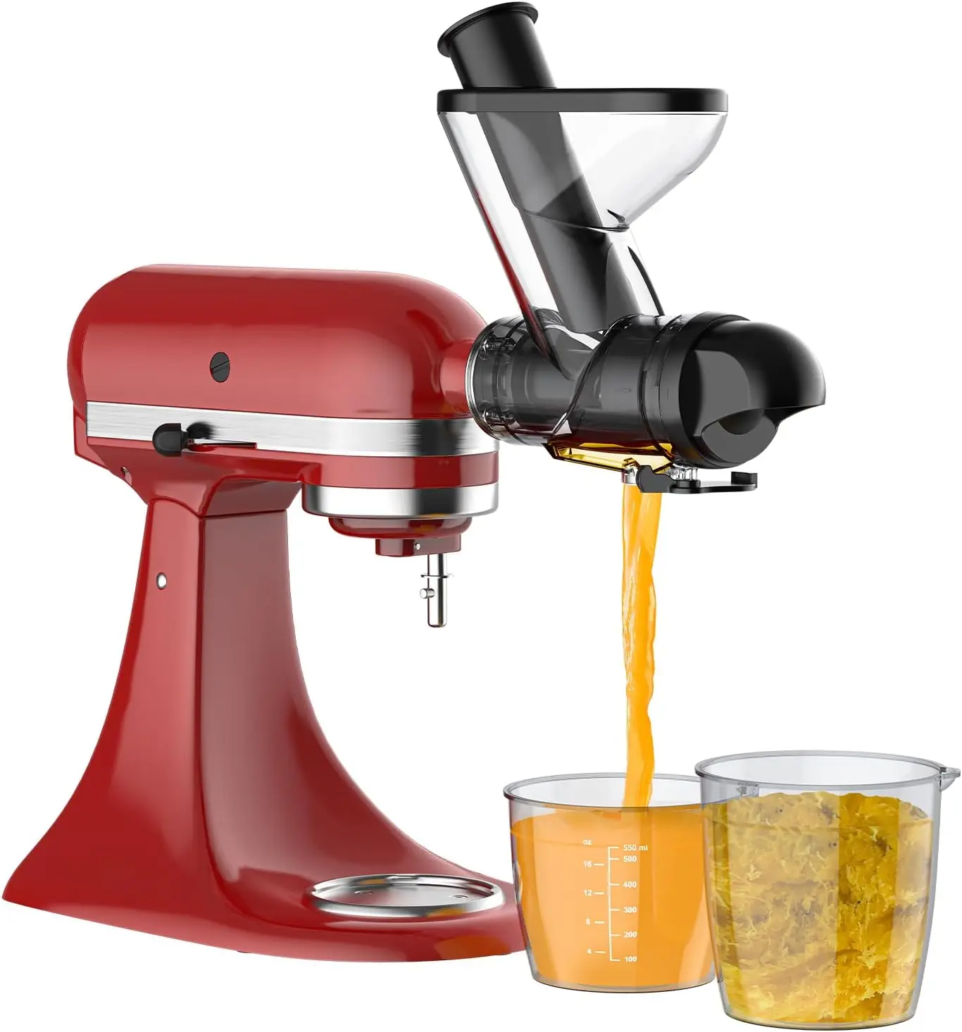 Imagem -02 - Prensa Fria Juicer Anexo com Dual Feed Chute Lento Masticating Máquina Kitchen Aid