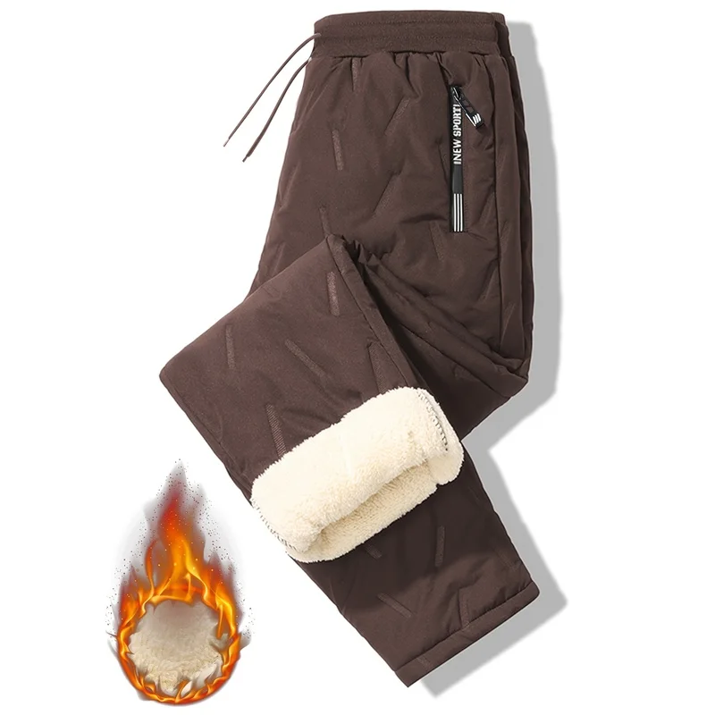 Winter Men's Warm Sports Pants Black Cargo Pants For Man Tracksuit Trousers Clothes With Many Korean Reviews Slacks Work Wear