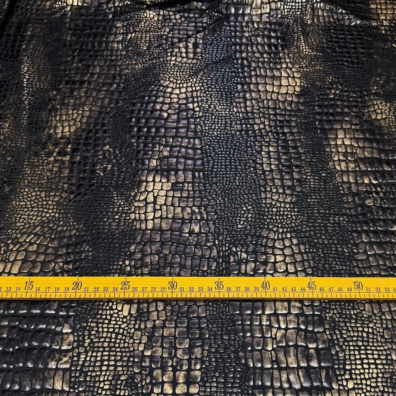 Wild Python Snake Skin Print Metallic Bronzing Coating Glossy Soft Drape High Stretch Designer Fabric DIY Sewing Material For Ti