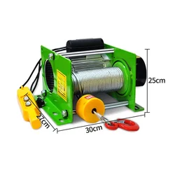 220V/380V German-style hoist heavy duty 1 ton small electric hoist wireless remote control crane fast lift lifting crane